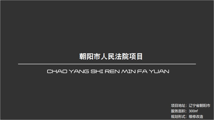 朝陽市人民法院項目遼寧省朝陽市300㎡設(shè)計案例
